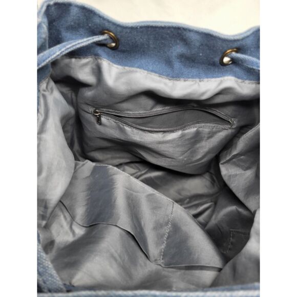 Denim/canvas Backpack - Picture 6 of 9